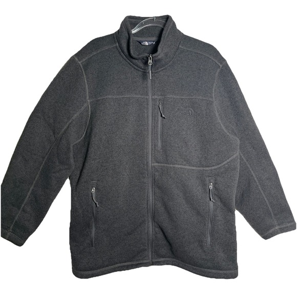 The North Face‎ Sweater Mens XL Dark Gray Full Zip Gordon Lyons Fleece Jacket